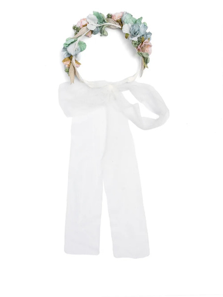  Amaya Floral-appliqué Ceremony Crown - Neutrals 