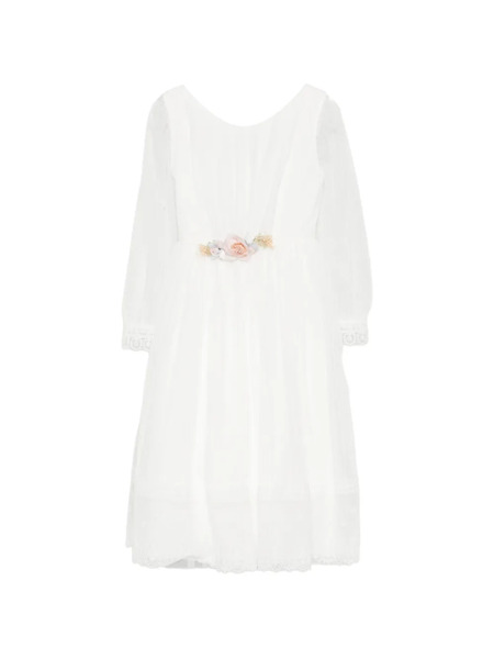  Amaya Floral Lace Dress - White 