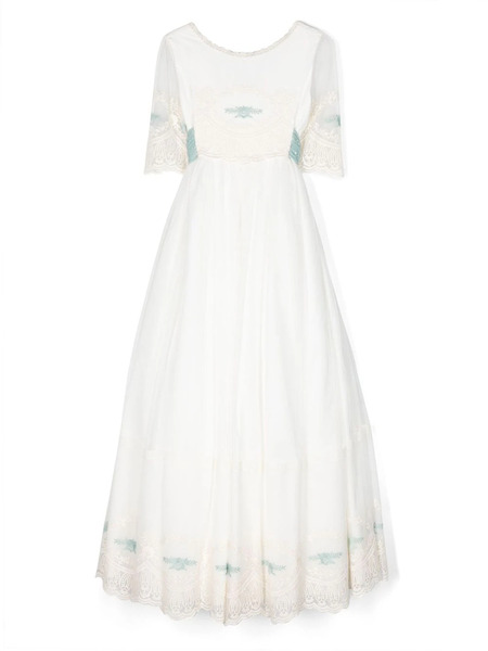  Amaya Lace-detailing Communion Dress - White 