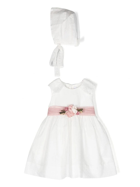  Amaya Sleeveless Belted Dress - White 