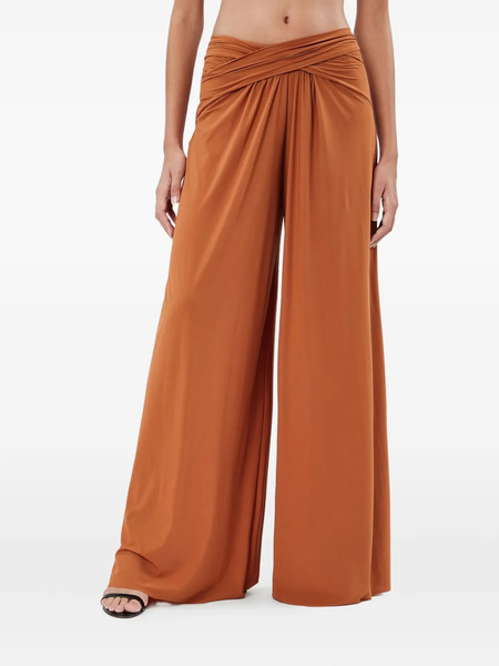  Amazuìn Cross-waist Pants - Brown 
