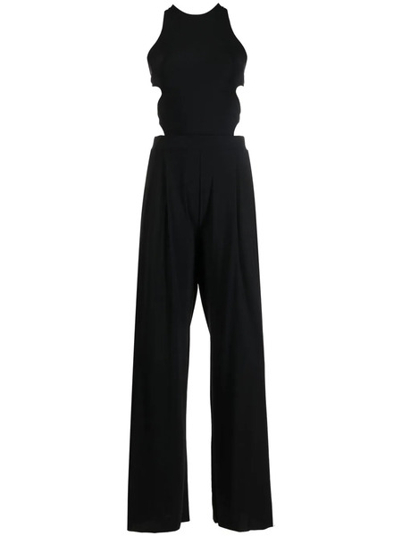  Amazuìn Cut-out Tie-fastening Jumpsuit - Black 