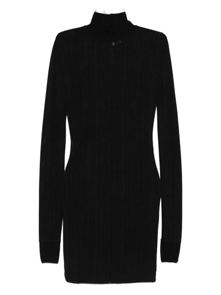  Amazuìn Ribbed High-neck Top - Black 