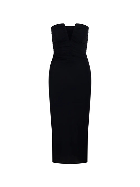  Amazuìn Ruched Strapless Dress - Black 
