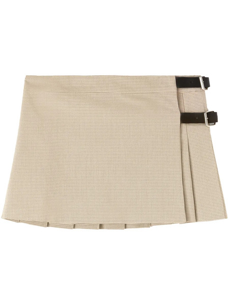  Ambush Checkered Belted Miniskirt - Neutrals 