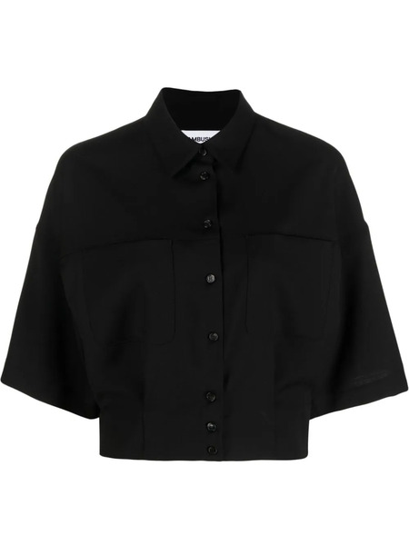  Ambush Cropped Cotton Shirt - Black 