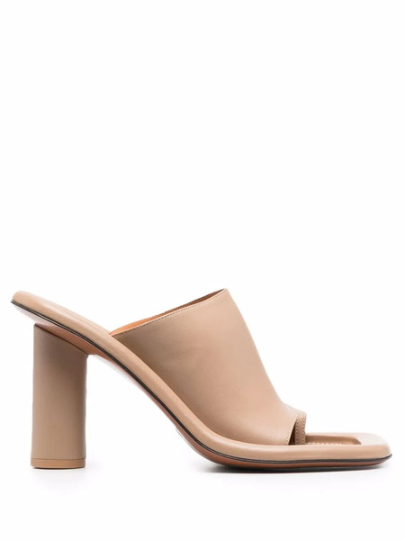  Ambush Cushioned Leather Sandals - Neutrals 