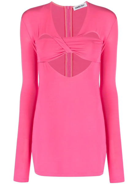  Ambush Cut-out Detailing Dress - Pink 