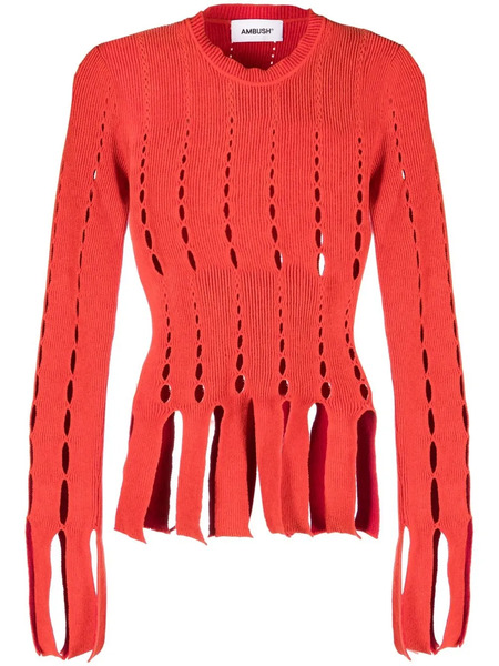  Ambush Cut-out Knitted Top - Orange 