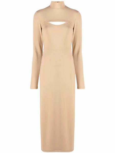  Ambush Cut-out Mid-length Dress - Neutrals 