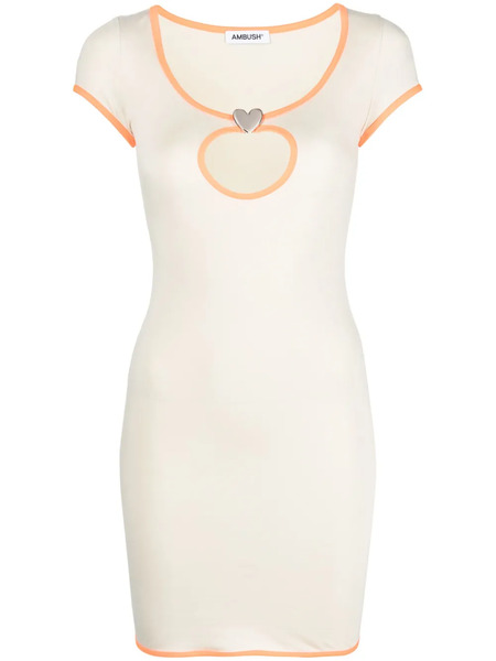  Ambush Cut-out Trim-detail Mini Dress - Neutrals 