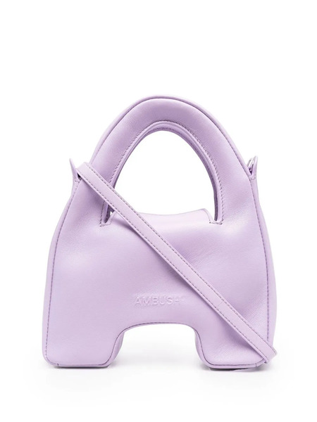  Ambush Debossed-logo Leather Tote - Purple 