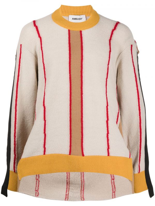  Ambush Deconstructed Crew Neck Sweatshirt - Brown 