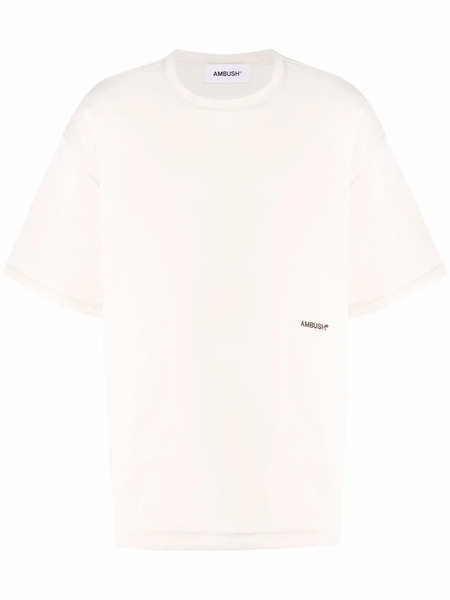  Ambush Embroidered Logo Cotton T-shirt - Neutrals 