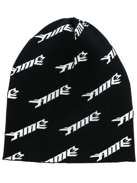  Ambush Fine Ribbed Logo-print Beanie Hat - Black 
