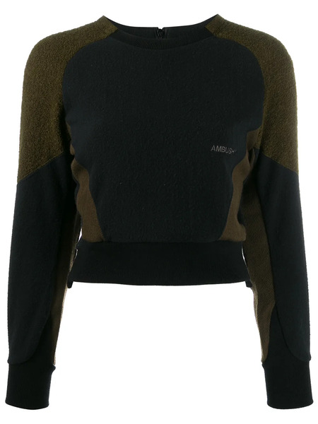  Ambush Fleece Panel Sweatshirt - Black 