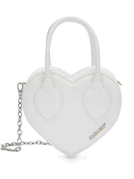  Ambush Heart Handle Leather Shoulder Bag - White 