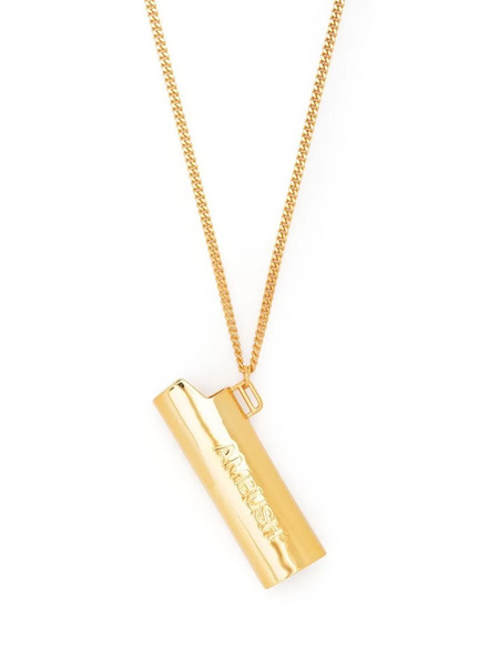  Ambush Logo-embossed Lighter Necklace - Gold 
