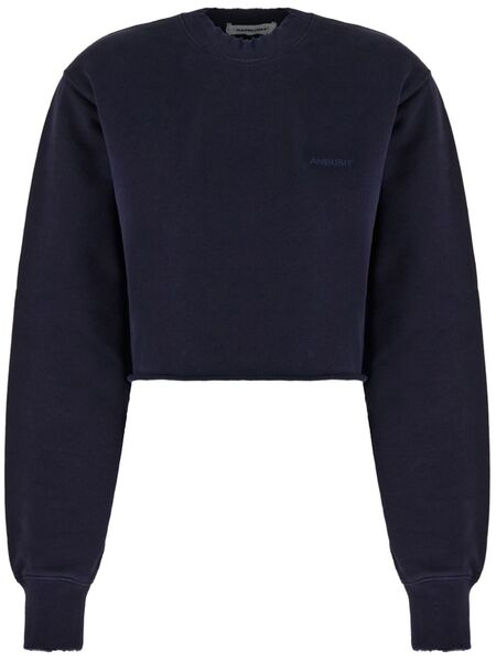  Ambush Logo-embroidered Cotton Sweatshirt - Blue 