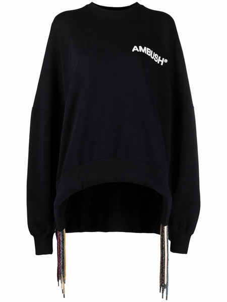  Ambush Logo-print Drawstring Sweatshirt - Black 