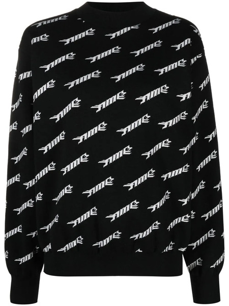  Ambush Logo-print Wool-blend Sweatshirt - Black 
