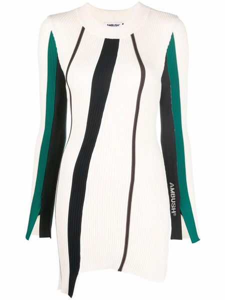  Ambush Logo Ribbed-knit Jumper - Neutrals 