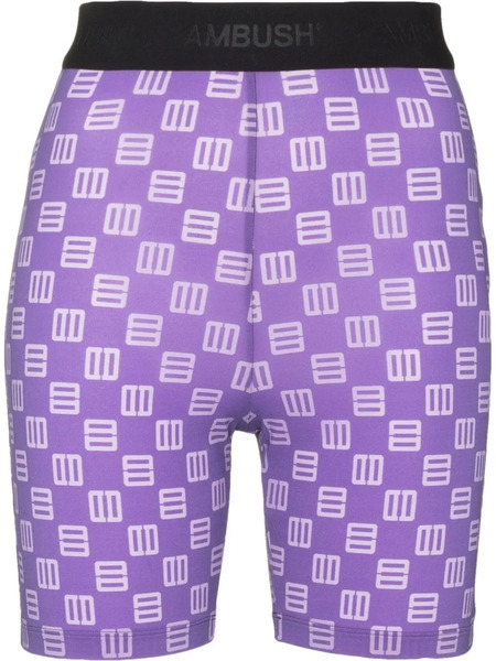  Ambush Monogram Knee-length Shorts - Purple 