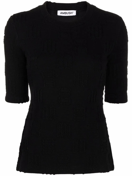  Ambush Monogram-pattern T-shirt - Black 