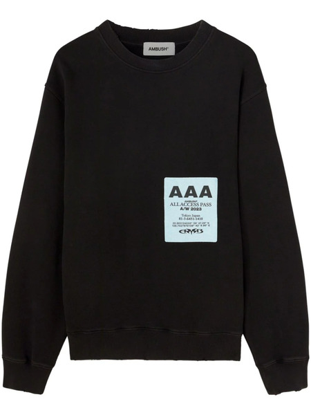  Ambush Pass-patch Cotton Sweatshirt - Black 