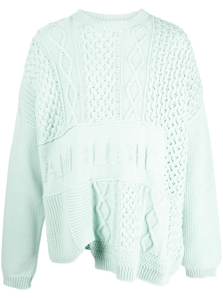  Ambush Patchwork Knitted Jumper - Green 