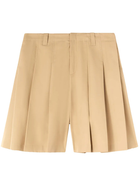  Ambush Pleated Cotton Shorts - Brown 