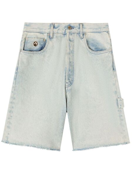  Ambush Raw-edge Denim Shorts - Blue 