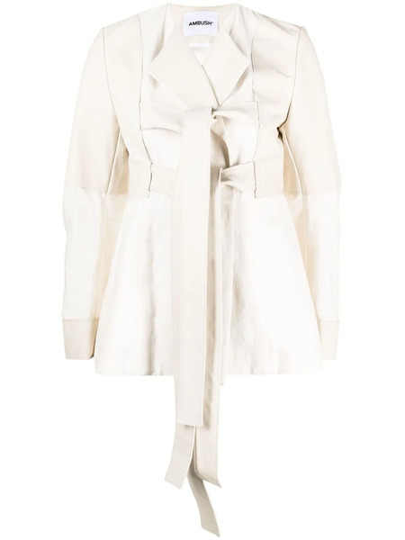  Ambush Tie-front Wrap Blazer - Neutrals 