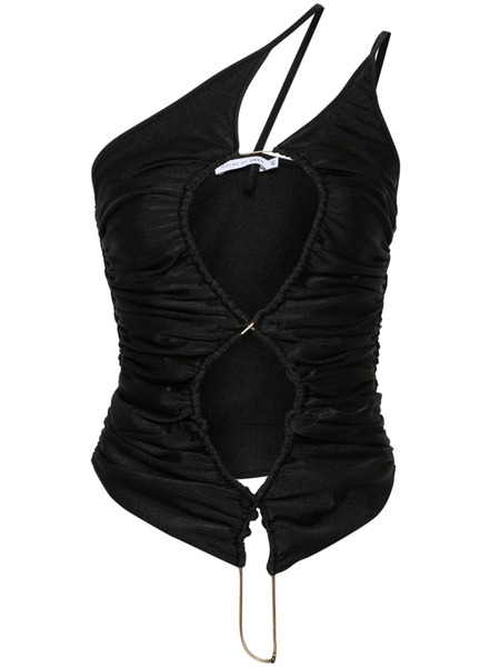  Amen Cut-out Asymmetric Top - Black 