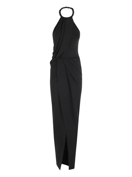  Amen Draped Halterneck Dress - Black 