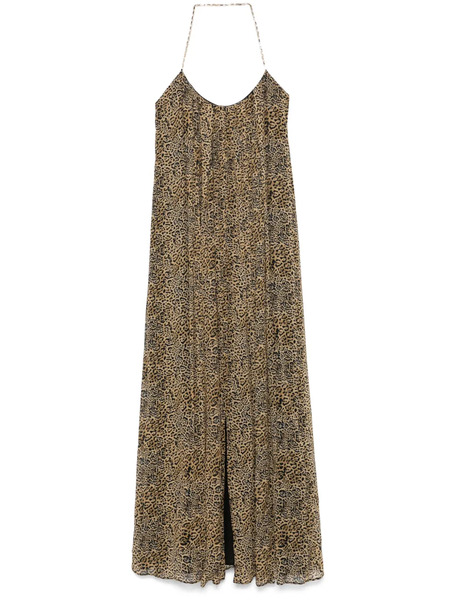  Amen Leopard-print Maxi Dress - Brown 