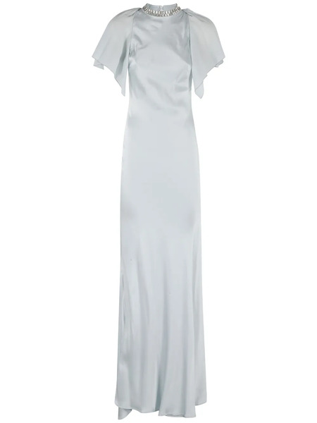  Amen Satin Maxi Dress - Blue 