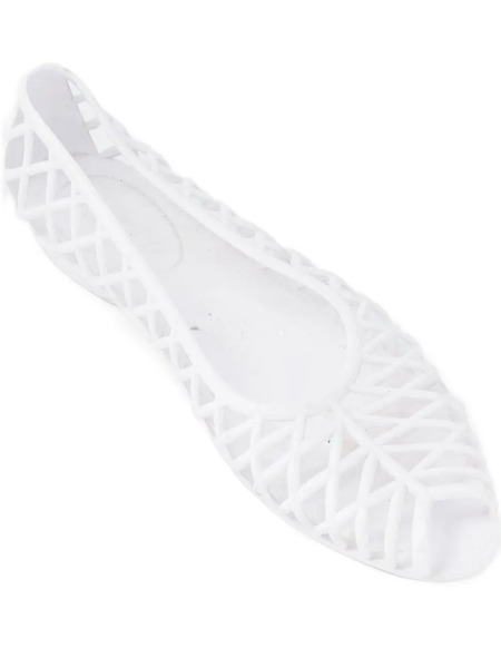  American Retro 2010 Peep-toe Ballet Flats - White 