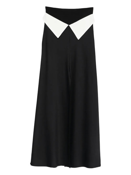  A.m.g. Contrast-detail Maxi Skirt - Black 