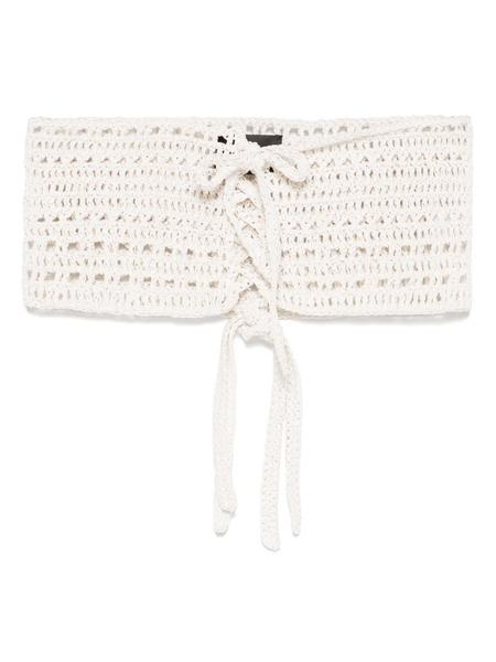  A.m.g. Knitted Crop Top - White 