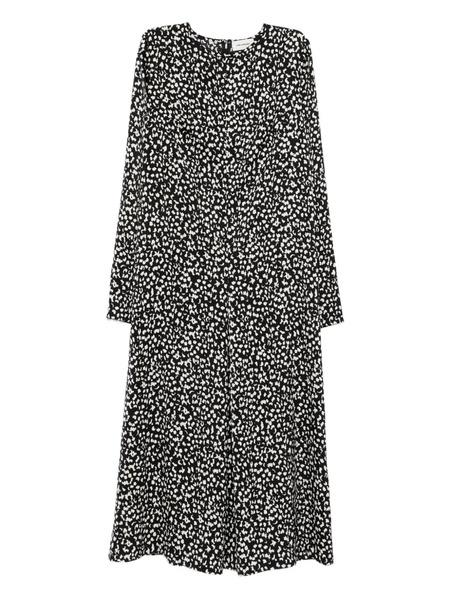  A.m.g. Printed Midi Dress - Black 