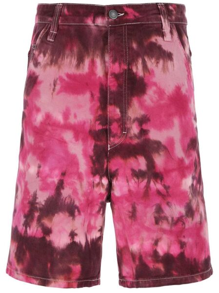  Ami Paris Alex Tie-dye Shorts - Pink 