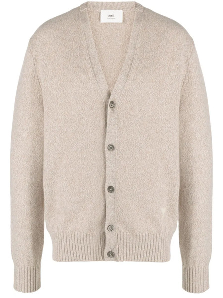  Ami Paris Ami De Coeur Cardigan - Neutrals 