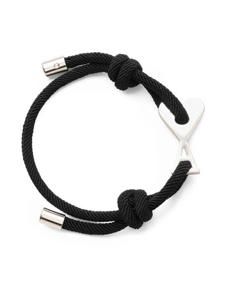  Ami Paris Ami De Coeur Cord Bracelet - Black 