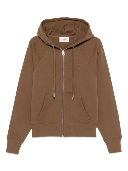  Ami Paris Ami De Coeur Hoodie - Brown 