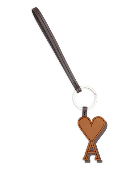  Ami Paris Ami De Coeur Keyring - Brown 