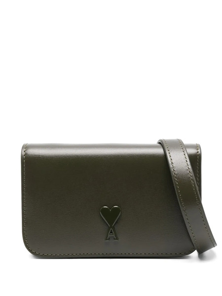  Ami Paris Ami De Coeur Strap Wallet - Green 