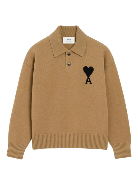  Ami Paris Ami De Coeur Sweater - Brown 