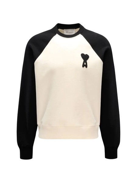  Ami Paris Appliqué-logo Sweatshirt - Neutrals 