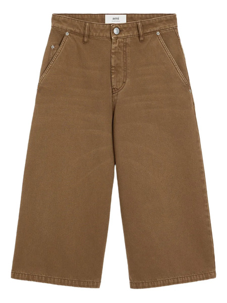  Ami Paris Bermuda Cotton Shorts - Brown 